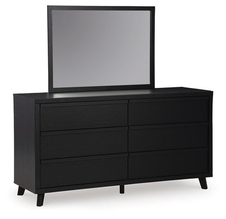 Danziar Black Panel Bedroom Set angled view