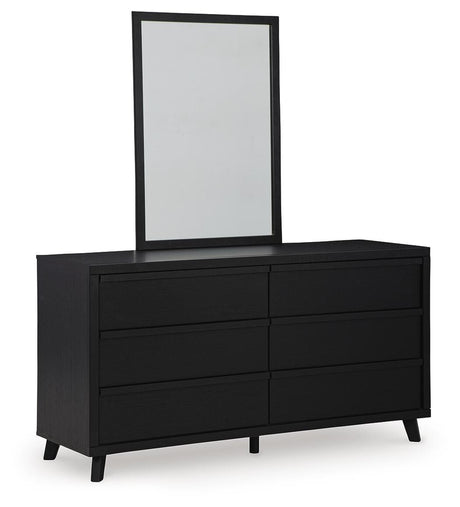 Danziar Black Panel Bedroom Set angled view