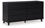 Danziar Matte Black Contemporary Dresser