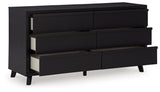 Danziar Matte Black Contemporary Dresser