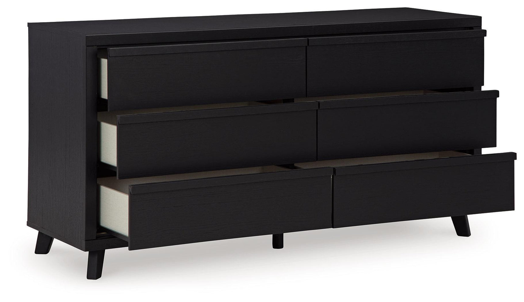 Danziar Matte Black Contemporary Dresser