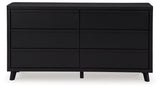 Danziar Matte Black Contemporary Dresser