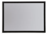 Danziar Black Matte Finish Bedroom Mirror