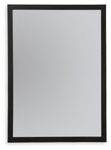Danziar Black Matte Finish Bedroom Mirror