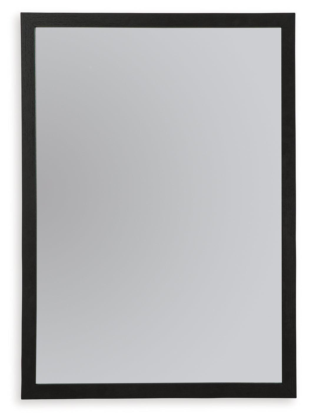 Danziar Black Matte Finish Bedroom Mirror