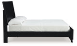 Danziar Black Full Panel Bed
