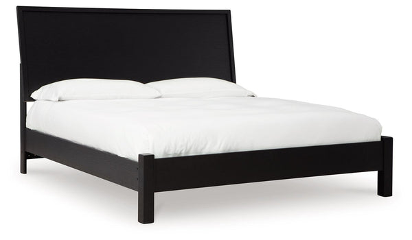 Danziar Black Queen Panel Bed