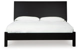 Danziar Black Queen Panel Bed