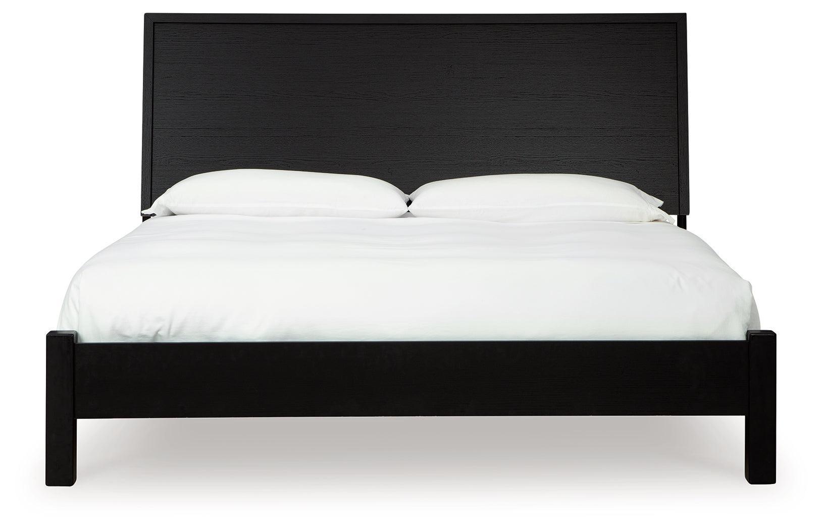 Danziar Black Queen Panel Bed