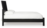 Danziar Black Queen Panel Bed