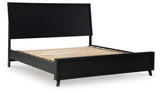 Danziar Black King Panel Bed