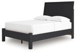 Danziar Black Full Panel Bed