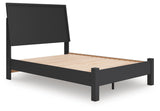 Danziar Black Full Panel Bed angled view