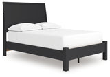 Danziar Black Full Panel Bed
