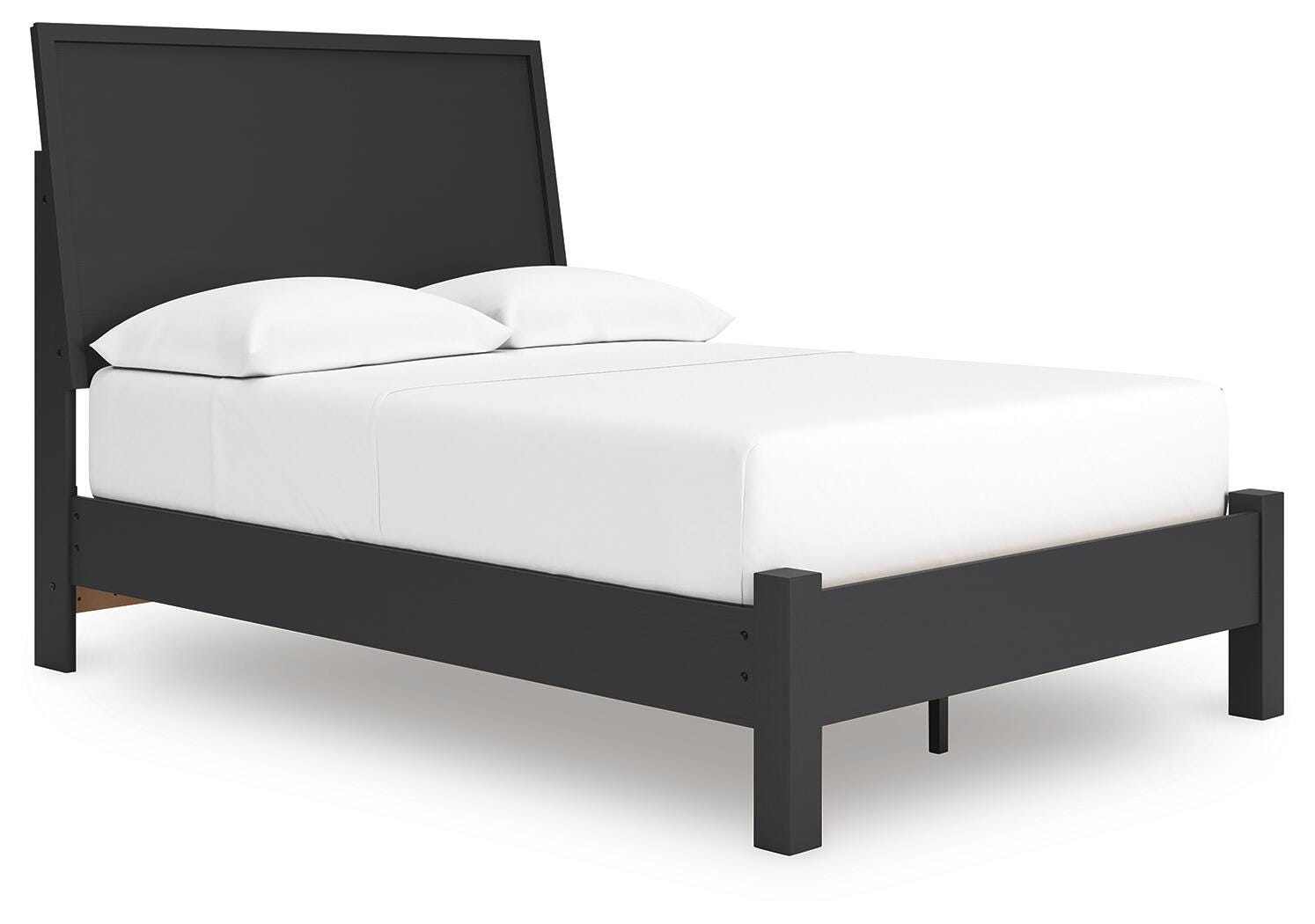 Danziar Black Full Panel Bed angled view