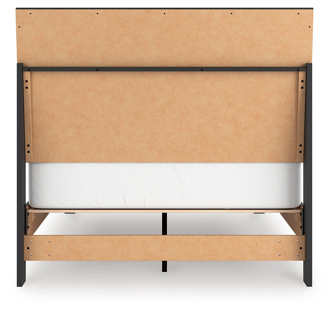 Danziar Black Full Panel Bed