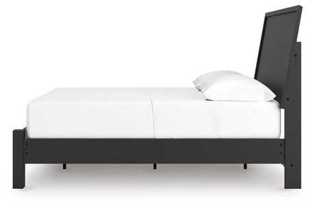 Danziar Black Full Panel Bed view 3