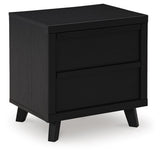 Danziar Black Panel Bedroom Set angled view