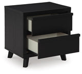 Danziar Black Panel Bedroom Set angled view