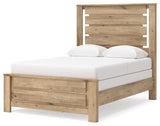 Brozmont Tan Full Panel Bed angled view