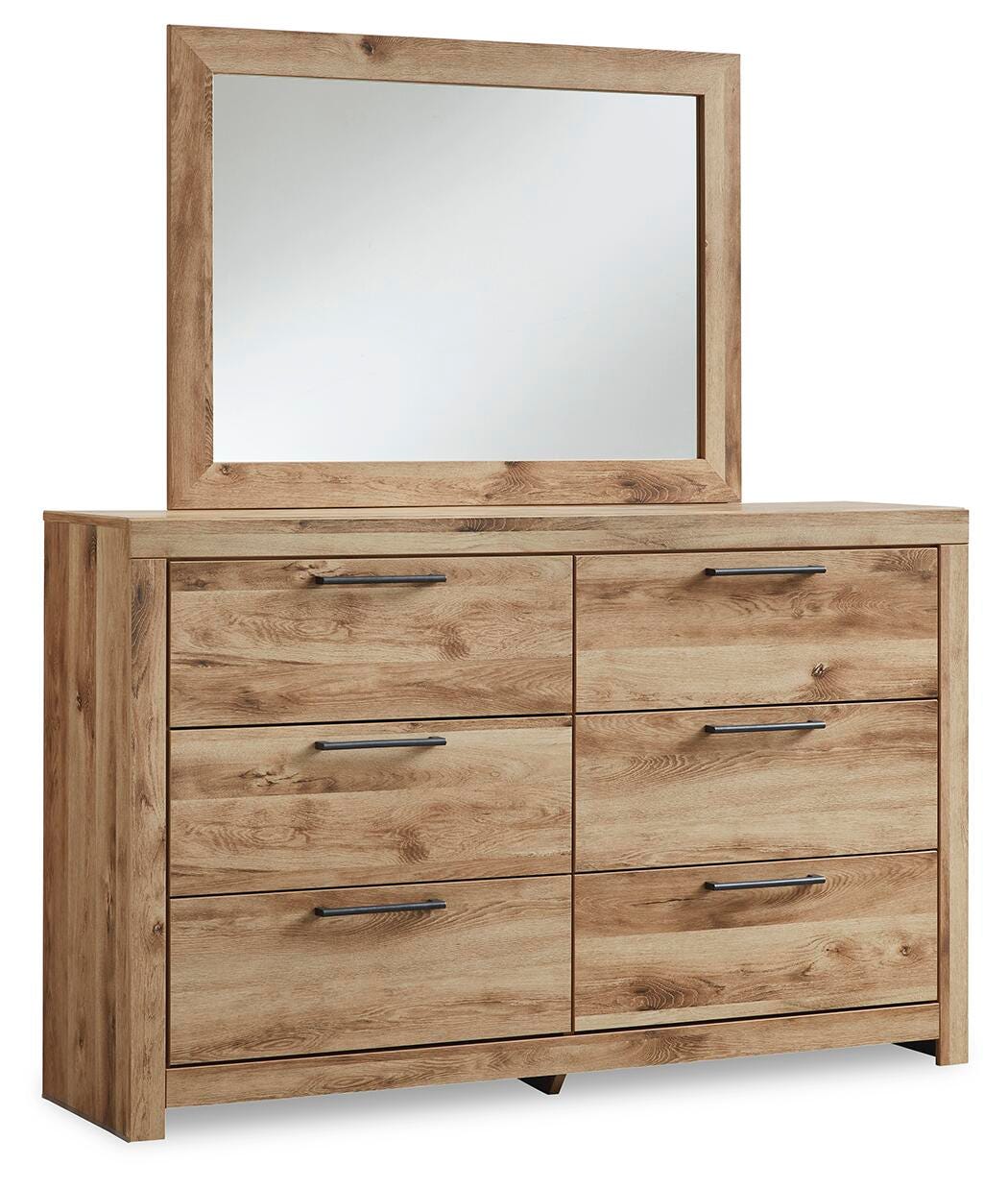 Hyanna Tan Brown Panel Storage Bedroom Set angled view