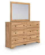 Aleaport Warm Brown Dresser and Mirror