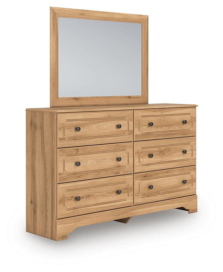 Aleaport Warm Brown Panel Bedroom Set angled view
