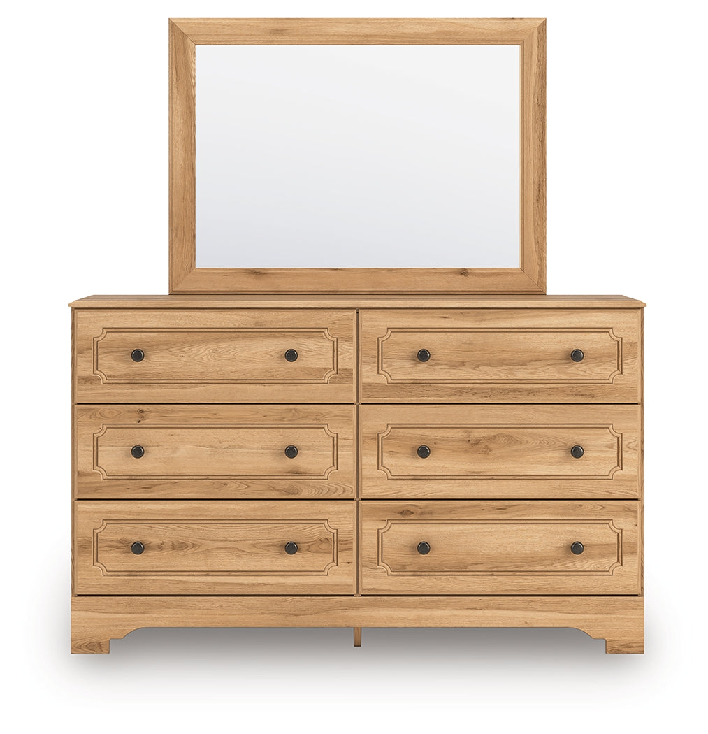 Aleaport Warm Brown Dresser and Mirror