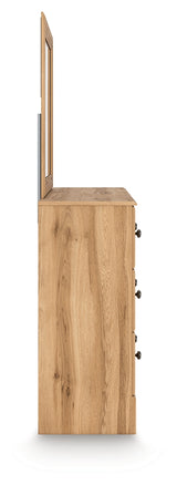 Aleaport Warm Brown Dresser and Mirror