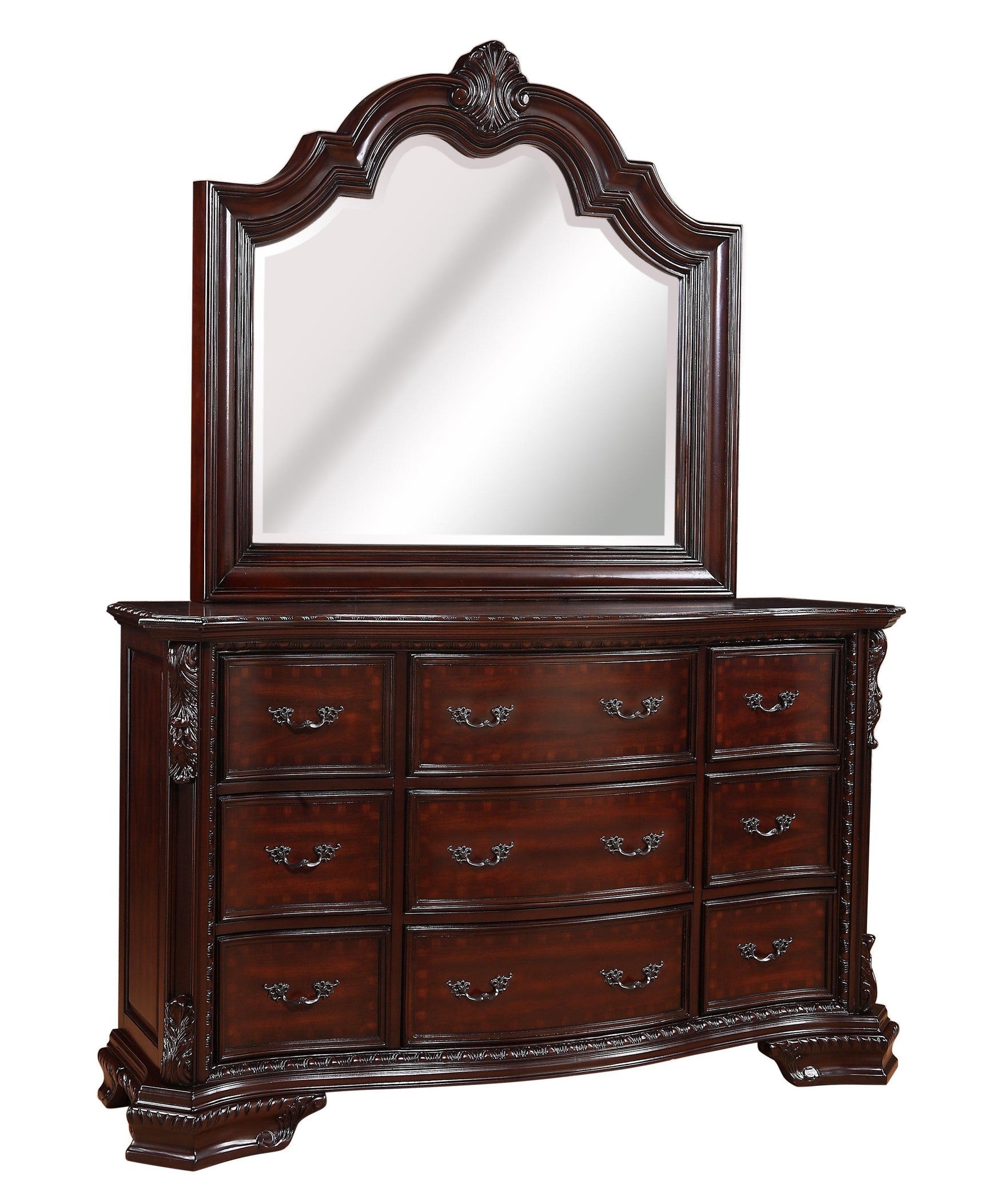 Sheffield NightStand Brown, Traditional Classic Modern Wood, 3 Drawers - Ella Furniture