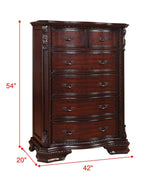 Sheffield Rich Brown Finish Modern Wood King Faux Leather Upholstered Panel Bed - Ella Furniture