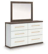 Kendanport Brown Dresser and Mirror