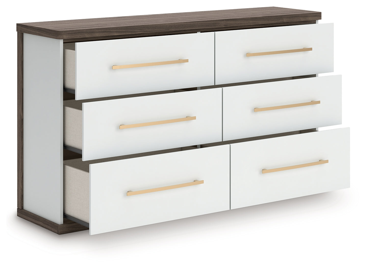 Kendanport Brown/White Dresser