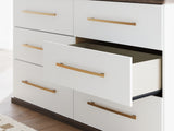 Kendanport Brown/White Dresser