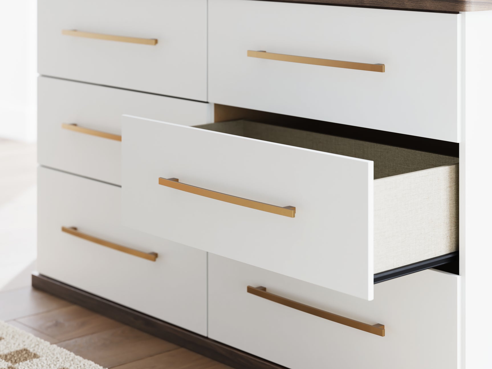 Kendanport Brown/White Dresser