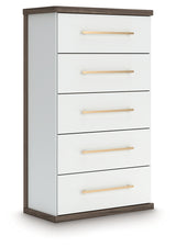 Kendanport Brown/White Chest of Drawers