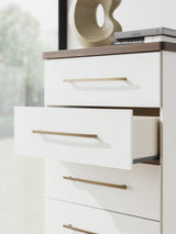 Kendanport Brown/White Chest of Drawers