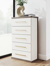 Kendanport Brown/White Chest of Drawers