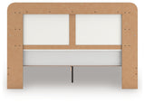 Kendanport White/Brown King Upholstered Bed