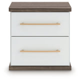 Kendanport Brown/White Nightstand