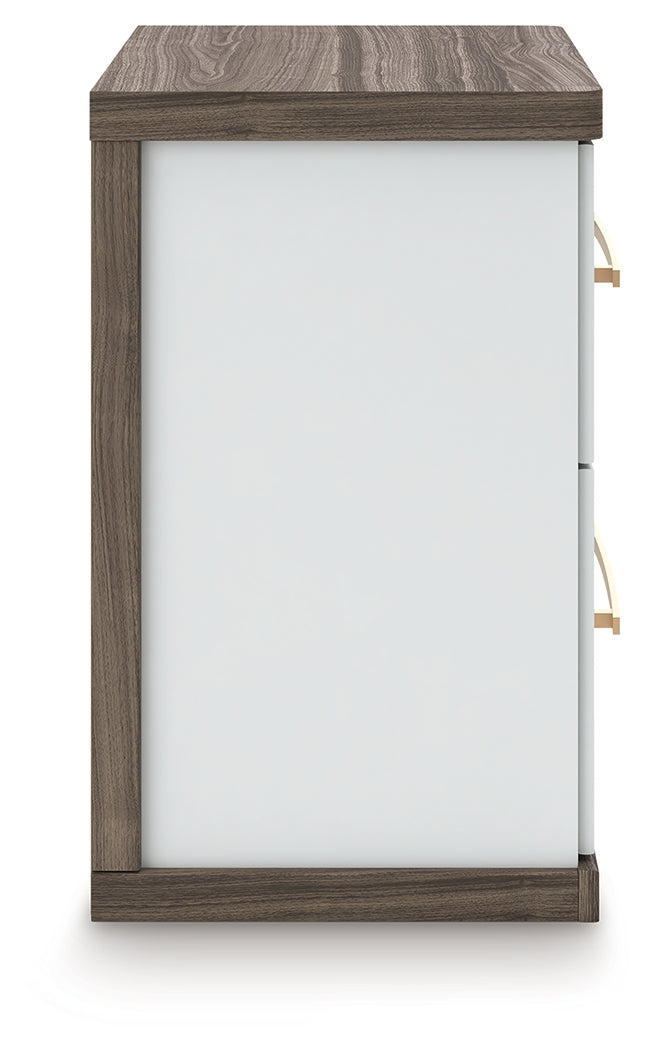 Kendanport Brown/White Nightstand