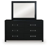 Maeling Black Dresser and Mirror view 4
