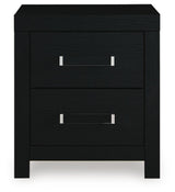 Maeling Black Nightstand view 4