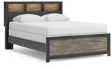 Broachmyn Black/Gray Queen Bookcase Panel Bed