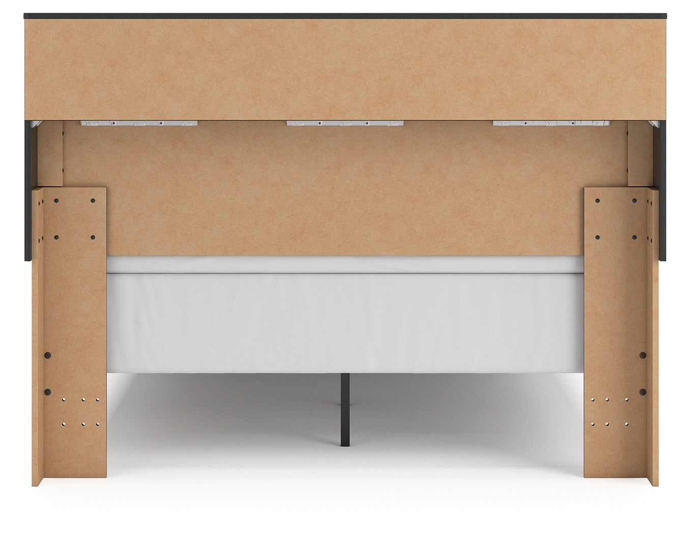 Broachmyn Black/Gray Queen Bookcase Panel Bed