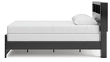 Broachmyn Black/Gray Queen Bookcase Panel Bed