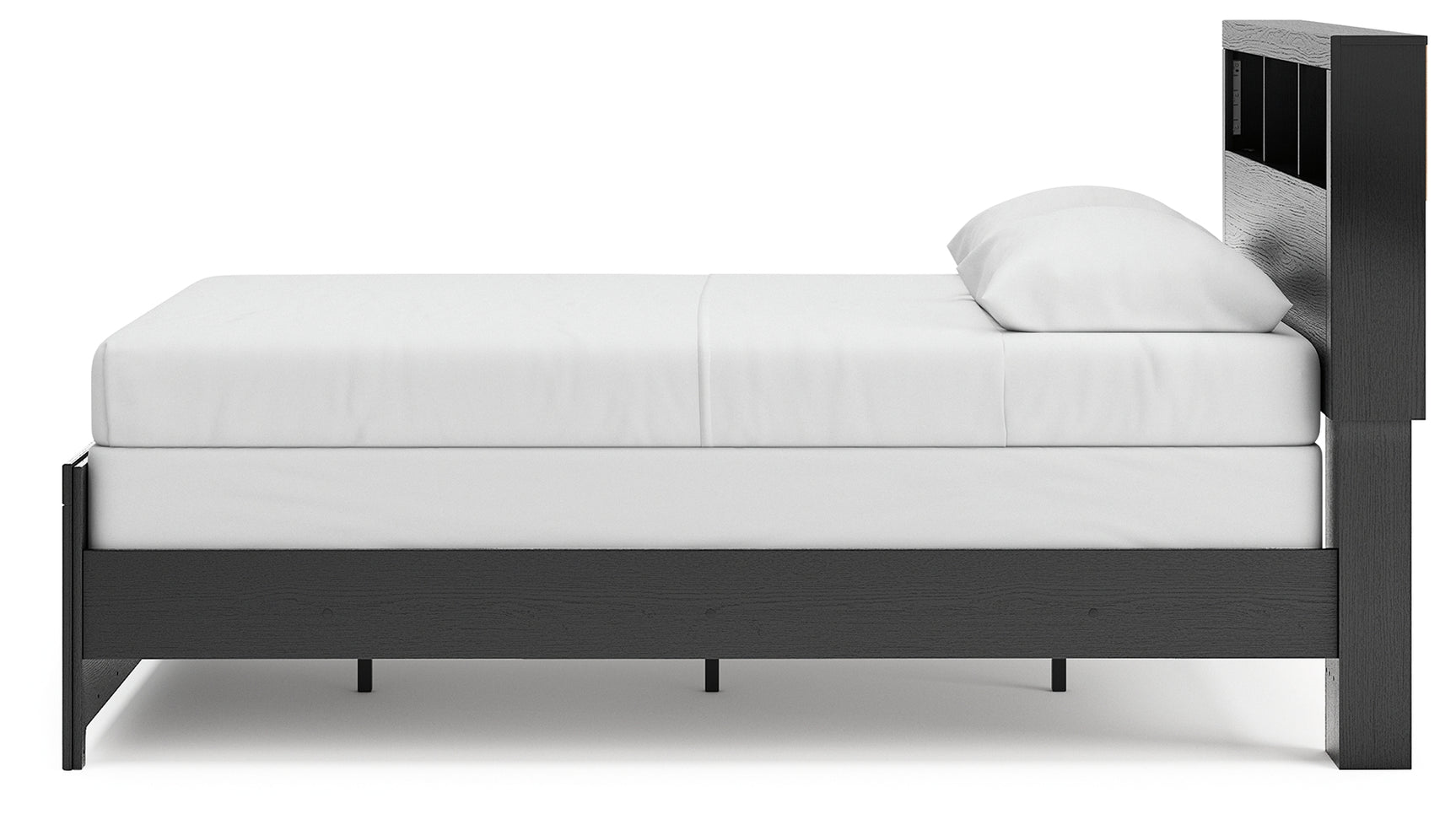 Broachmyn Black/Gray Queen Bookcase Panel Bed