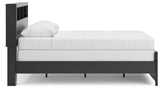 Broachmyn Black/Gray Queen Bookcase Panel Bed