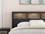 Broachmyn Black/Gray King Bookcase Panel Bed