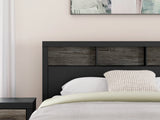 Broachmyn Black/Gray King Bookcase Panel Bed